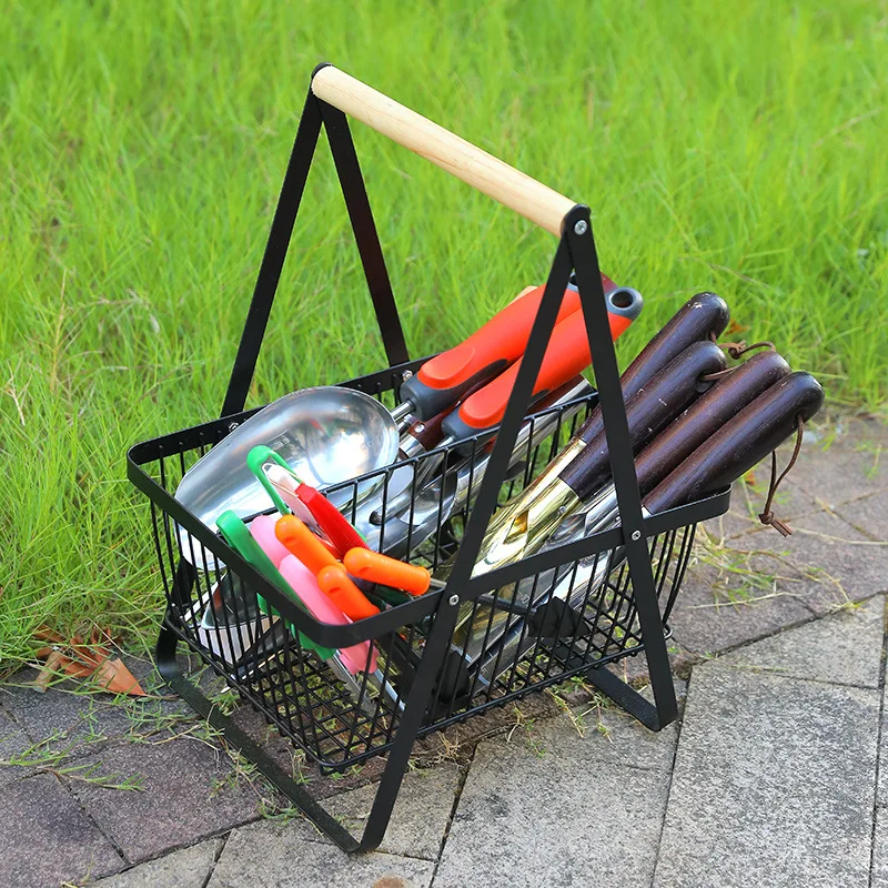 Removable Garden Tools Fruit Basket Kitchen Living Room Desktop Storage Rack Bread Basket Portable Fruit Bowl