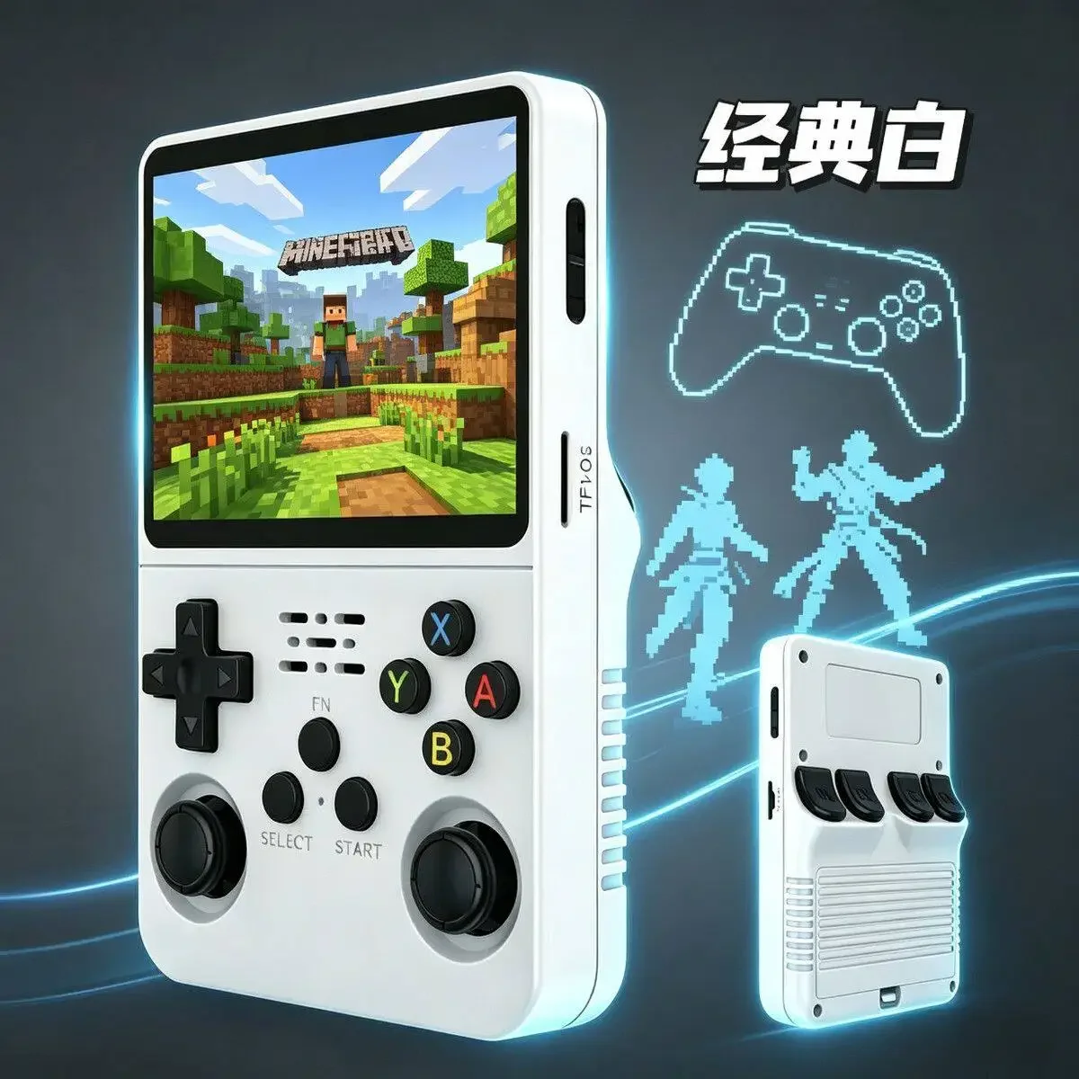 Console de jeux rétro R36S, avec cartes mémoire de 32 Go + 128 Go, lecteur de jeux vidéo classiques portable pour enfants et adultes.