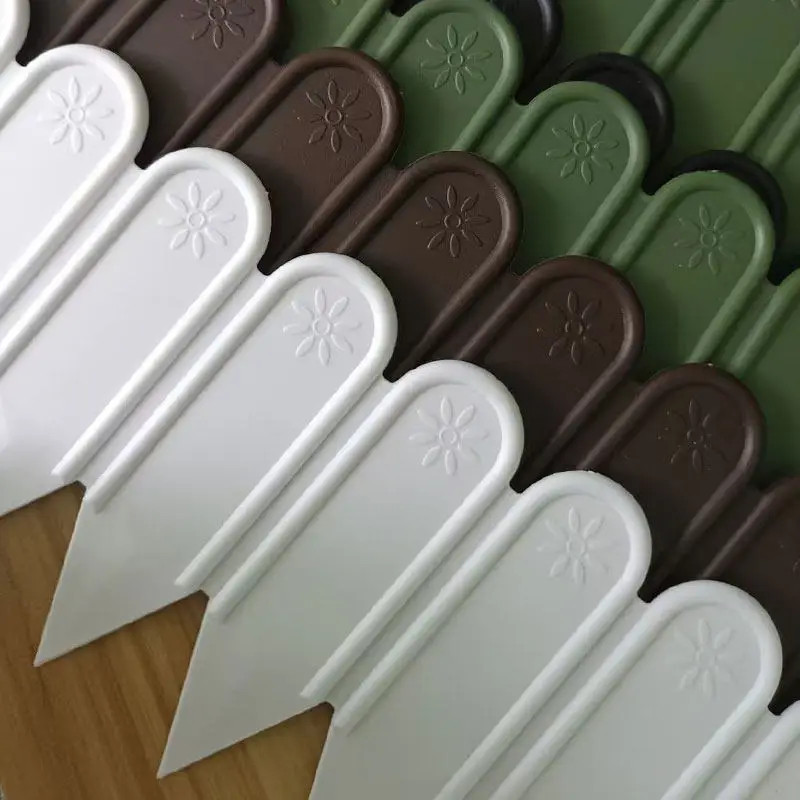 Plastic Ground Insert Retaining Border, Grass Stone Separation Fence for Flower Beds & Outdoor Vegetable Gardens
