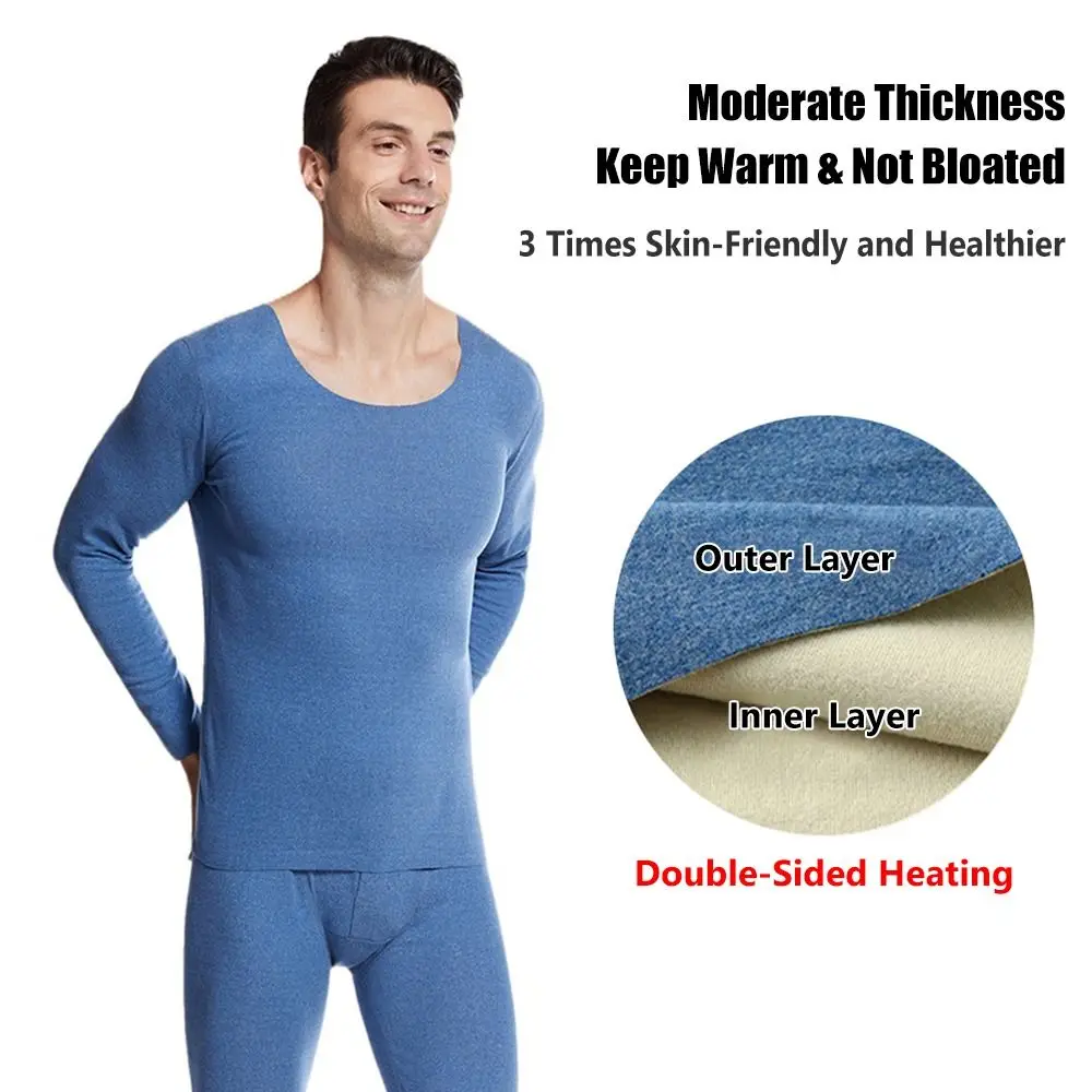 

Высокоэластичное мужское термобелье, полный комплект, удобные дышащие кальсоны, верх и низ, зимний комплект нижнего белья для мужчин