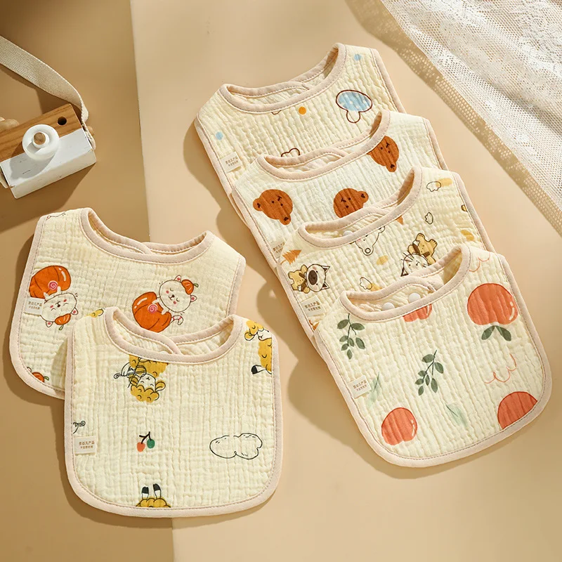 

1pcs Baby Bibs Cotton Infant Feeding Bib Newborn Burp Cloths Bandana for Kids Boys Girls Soft Saliva Towel