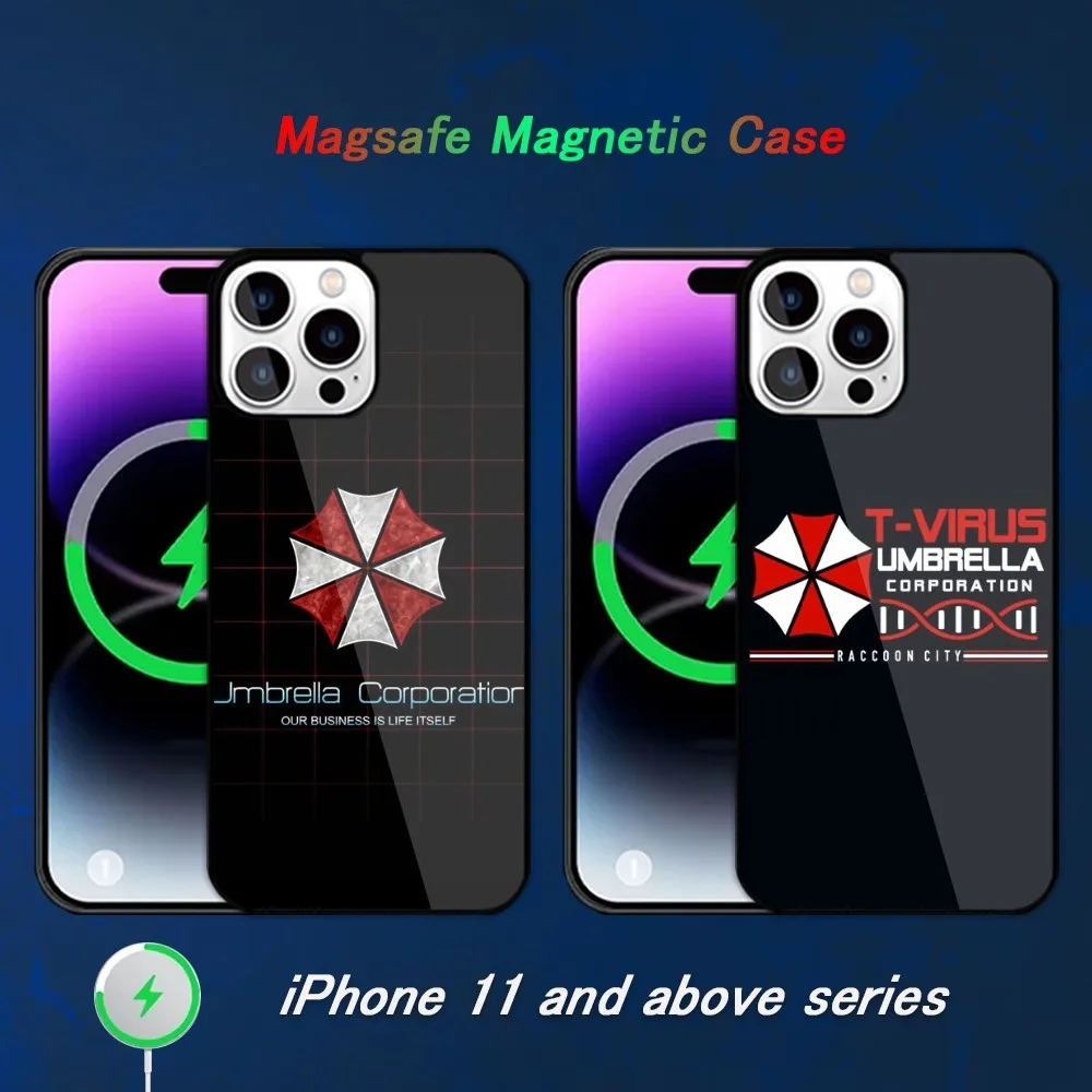 Umbrella corporation Phone Case For iPhone 15 14 13 11 12 Pro Max Plus Magsafe Magnetic Phone Cover