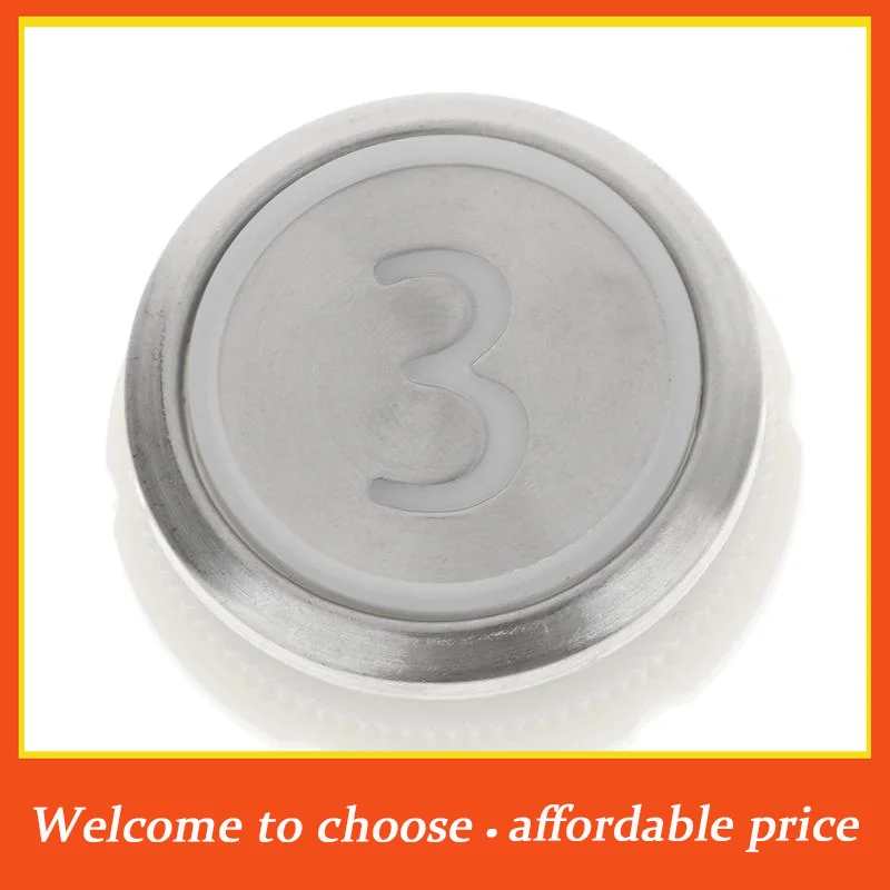 Boutons d'ascenseur VP 1 pièce 4 cm pour boutons d'ascenseur ronds en acier inoxydable, boutons numériques 1-6 / boutons ascendents / boutons marche/arrêt