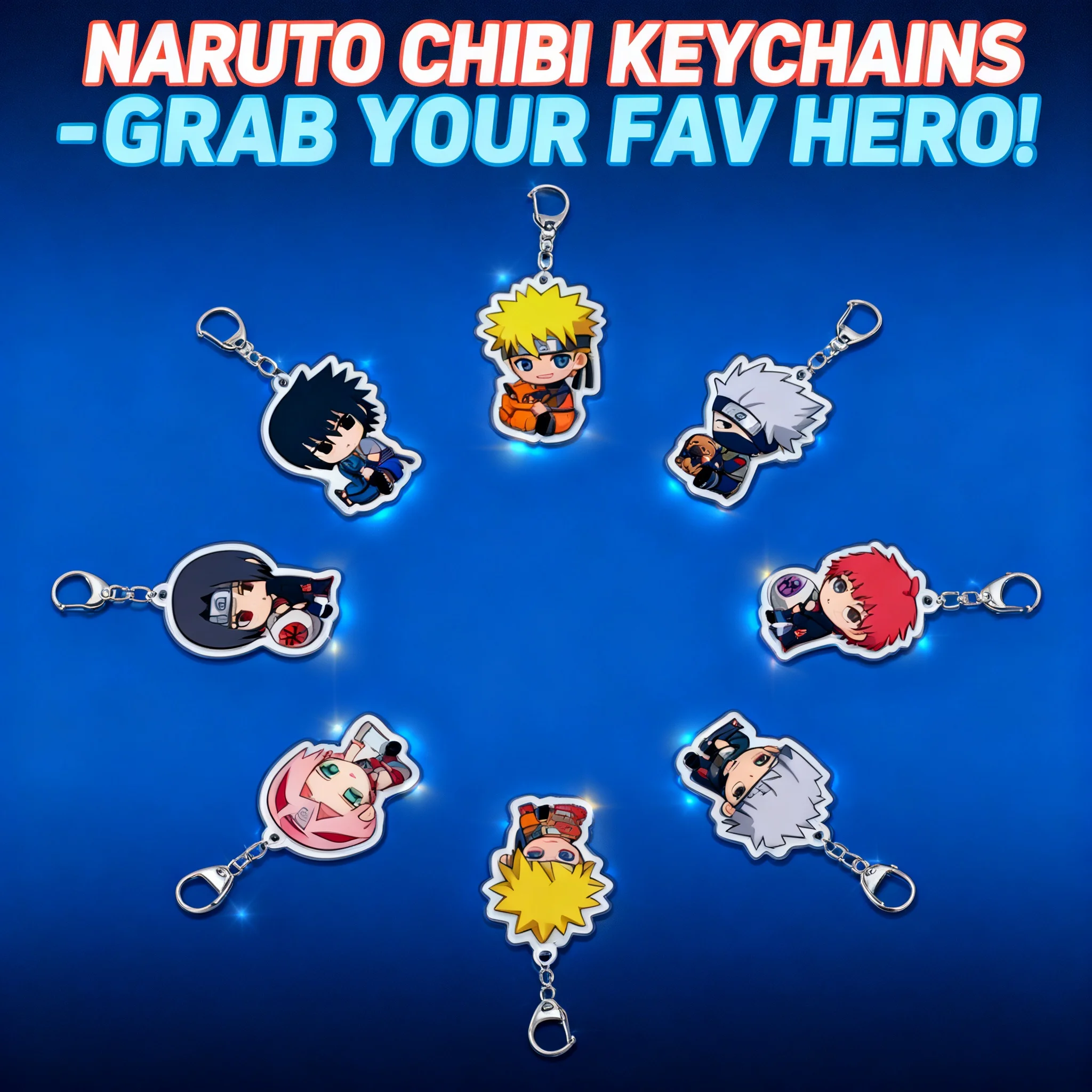 

Naruto Shippuden Anime Acrylic Backpack Keychain Pendant Accessory Cosplay Gift for Fans