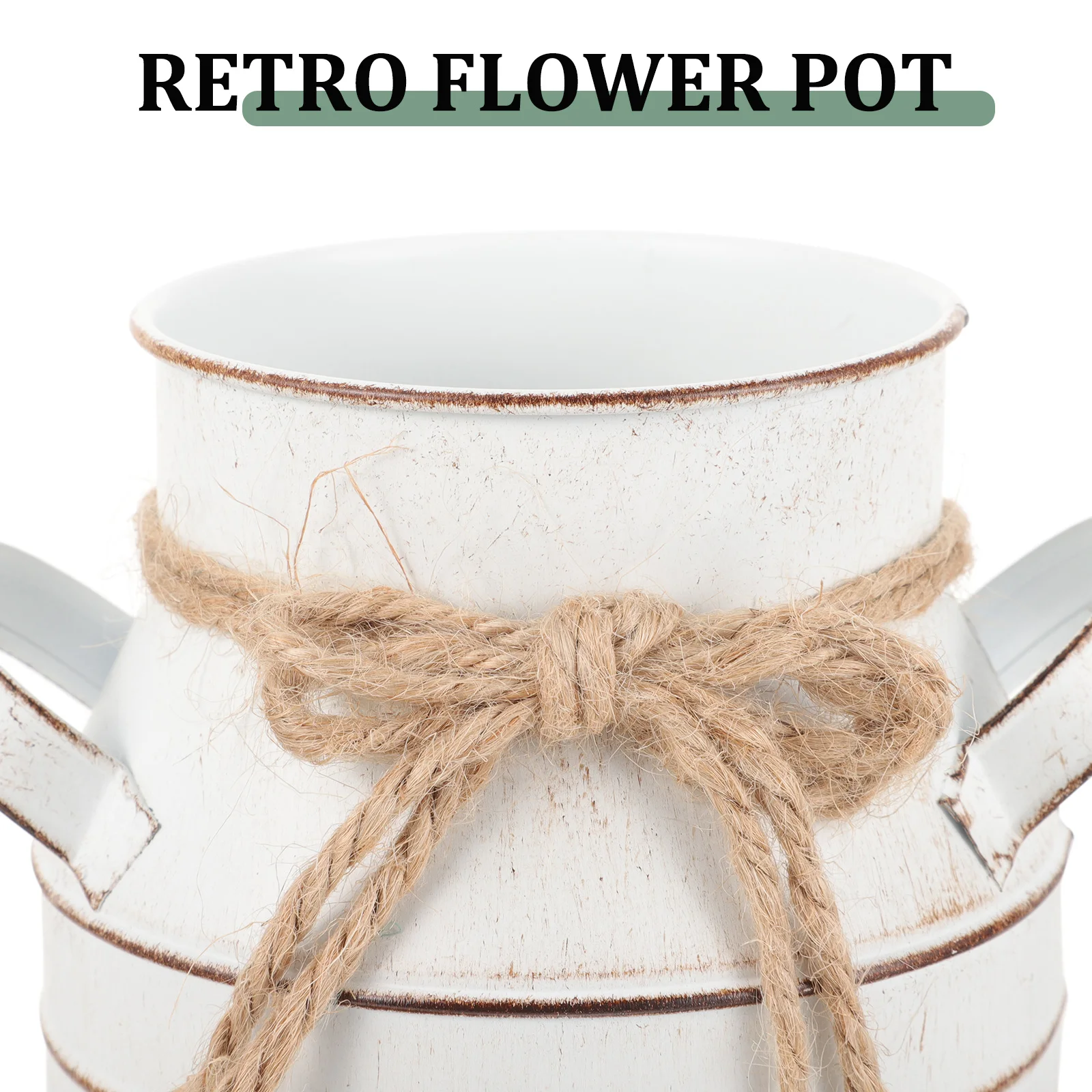 

Retro Tin Barrel Vase Galvanized Iron Rustic Metal Flower Plant Pots Decorative Home Farmhouse Vintage Planter for Arrangement