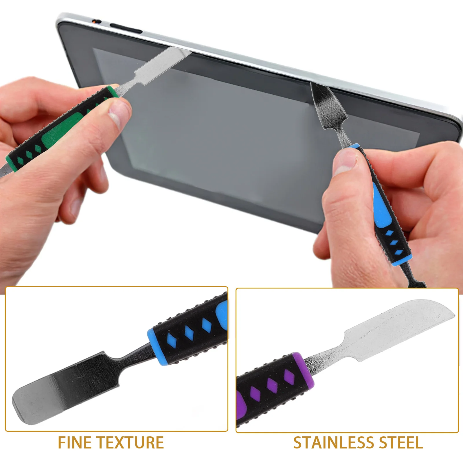 

6Pcs Double End Spudger for Cell Phone Repair Tools Stainless Steel Opening Pry Stick for Tablet Laptop LCD Dismantle Compact