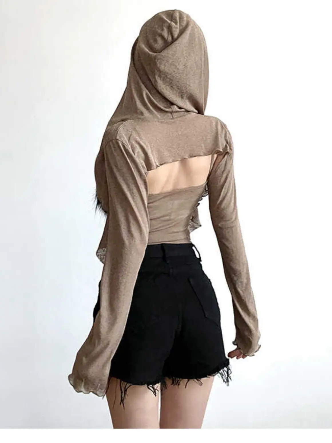 

Long Sleeves T-Shirts Wasteland Style Women Rayon Pleated V-Neck Autumn Office Lady Formal Work Elegant Temperament Purely Sweet