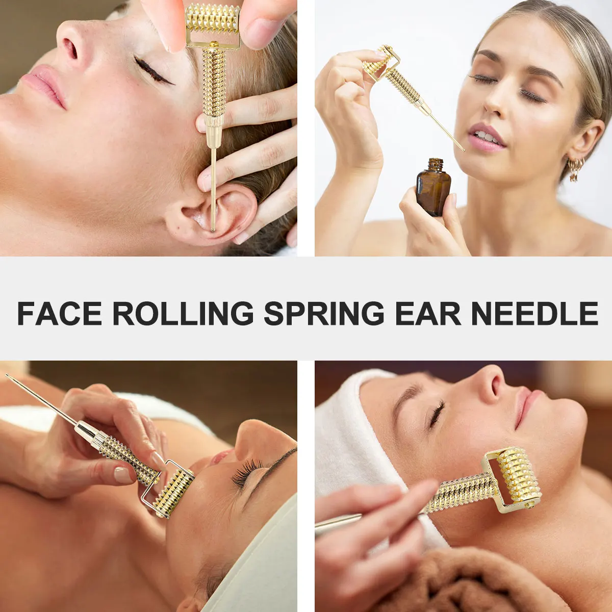 النحاس الربيع إبرة الأسطوانة مرنة الأذن تدليك الوخز بالإبر التحقيق عصا الذهبي للكشف الدقيق نقطة الوخز علاج الوجه