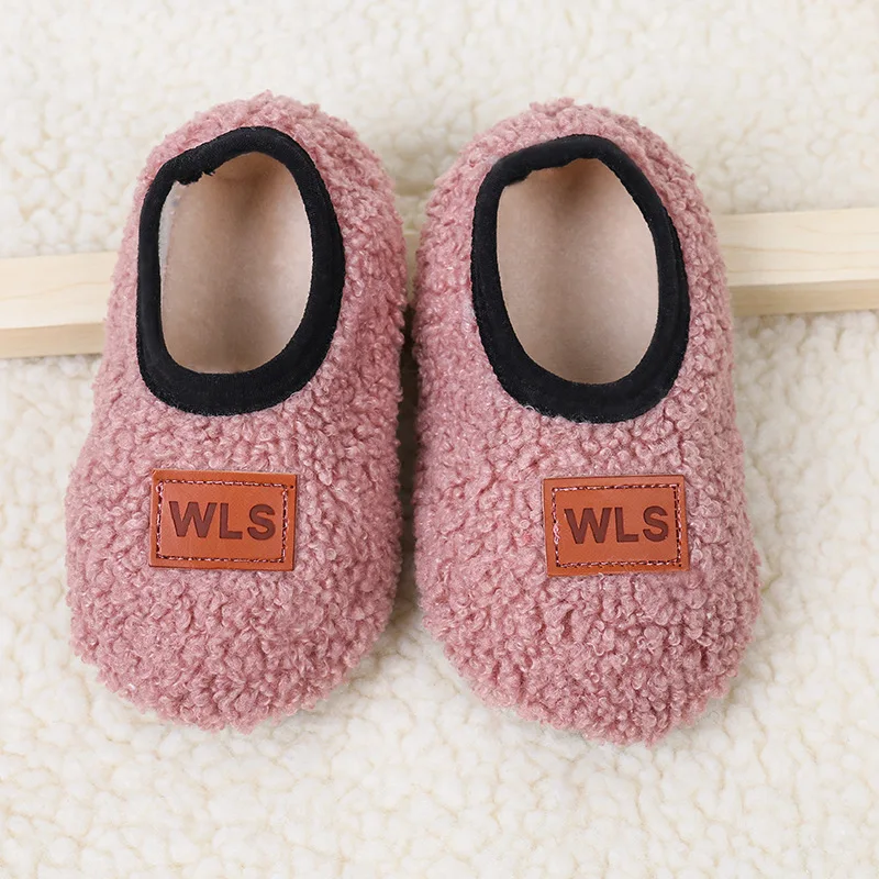 Baby Winter Warm Slippers Toddler Plush Floor Sock Shoes Boys Girl Children Soft Anti-slip Walking Shoes Indoor Home Kids Shoes