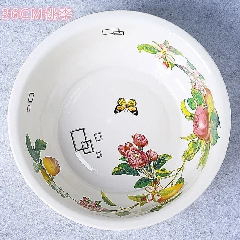 

Enamel Washbasin Luxury Bowl Soup Basin Retro Nostalgic Home Kitche Fashioned Bowl Boutique Basin Kitchen Supplies Ramen Bowl