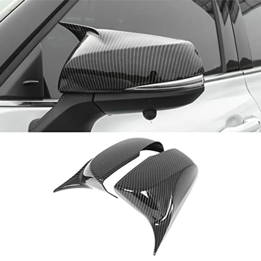 

Door Mirror Covers, Horn Style Rearview Side Mirror Cover Cap Compatible with Toyota Highlander 2020 2021 2022 2023 2024 2025 2