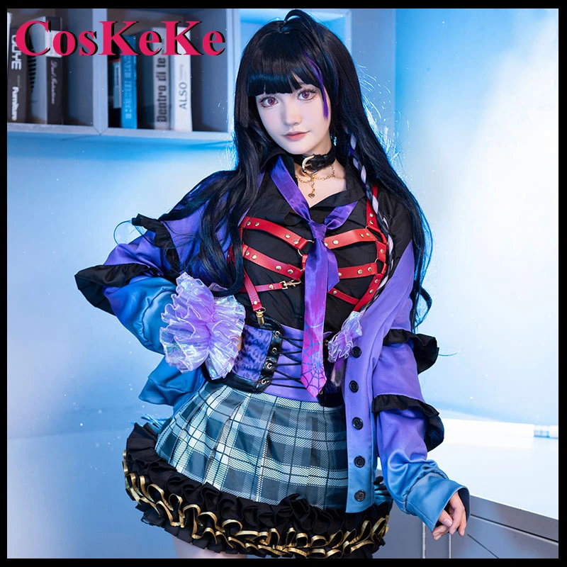 CosKeKe Meloco Kyoran Cosplay Anime Vtuber XSOLEIL Costume Elegant Sweet Uniform Dress Women Halloween Party Role Play Clothing