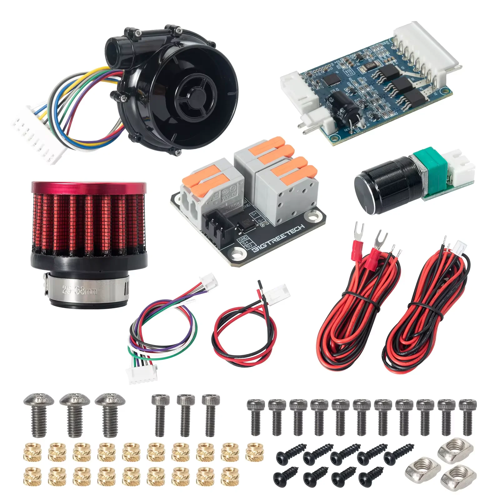 Imagem -02 - Biqu-kit Universal Turbo Ventilador Plug And Play com Filtro de ar Peças de Refrigeração da Impressora 3d V1.0 Ws7040 7040 Voron 2.4