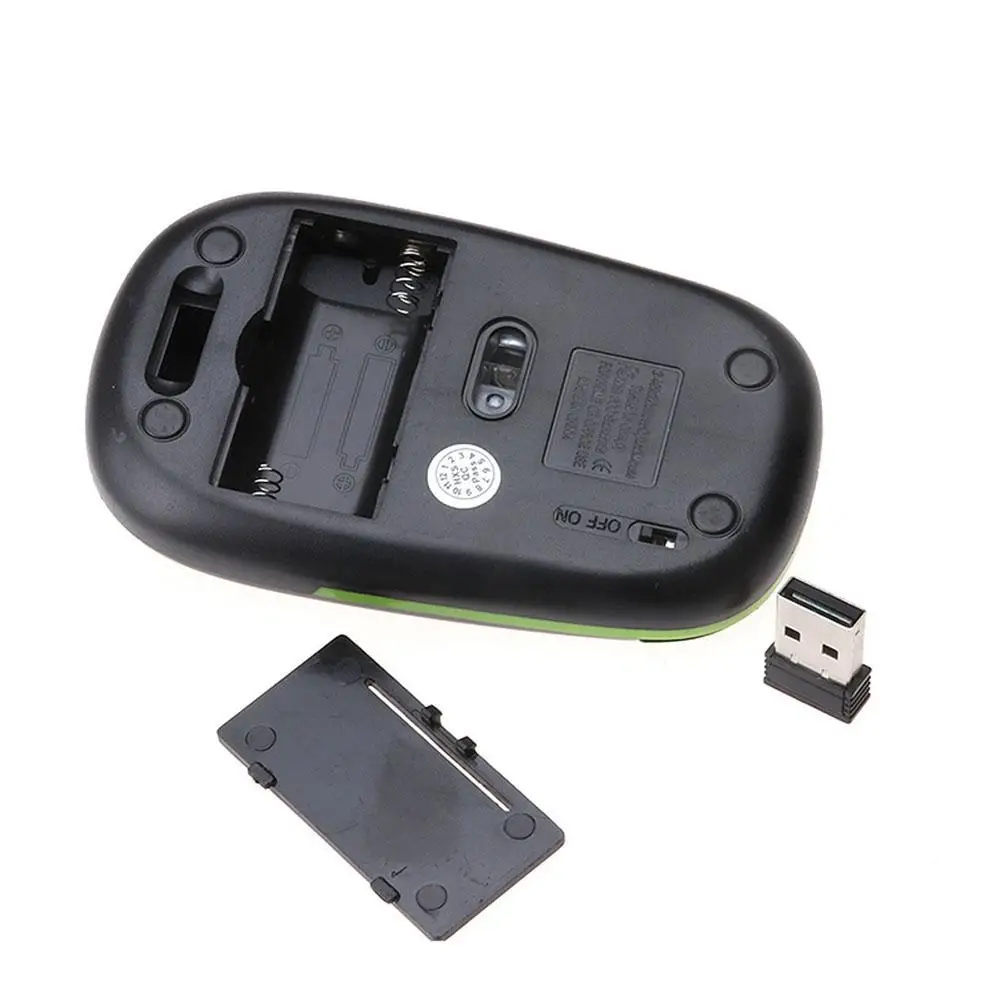 Portable Slim 2.4ghz Wireless Mouse For Laptop Pc 1600dpi 10m Free Movement For Home Or Office Use