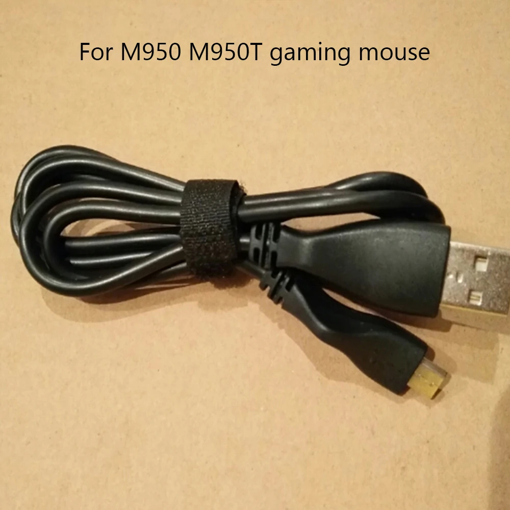 Replacement Mouse Data Cable USB Charging Cable Line Adapter Accessories for Logitech M950 M950T Gaming Mouse 1Pcs Black