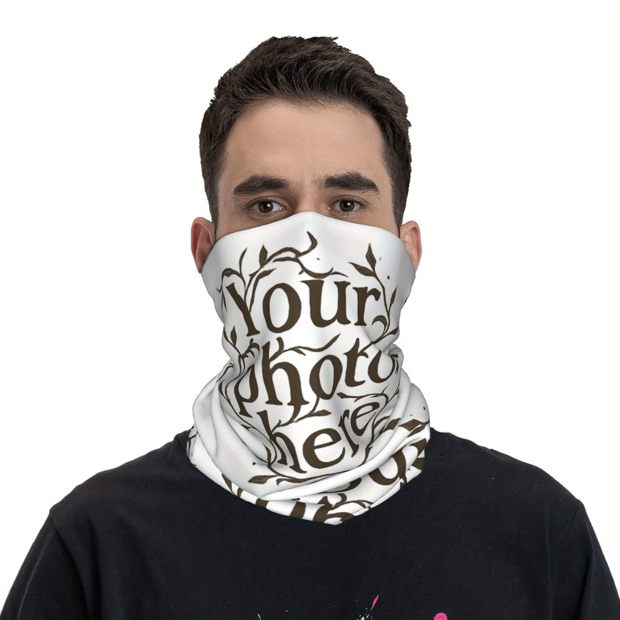 Custom Your Design Here Bandana Winter Neck Wrap Face Scarf for Hiking Personalized Customized Logo Printed Gaiter Headband