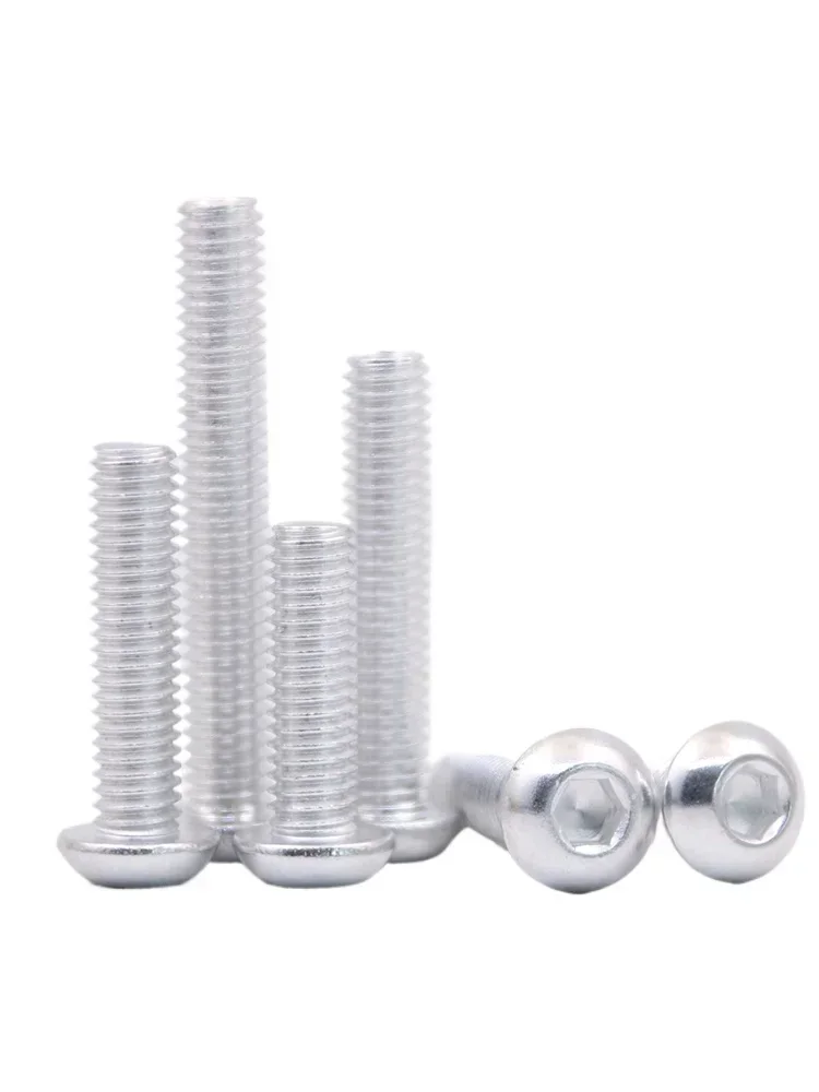 M2-M8 National Standard 6063 Aluminum Alloy Round Head Screws Mushroom Hexagon Socket Button Head Screw