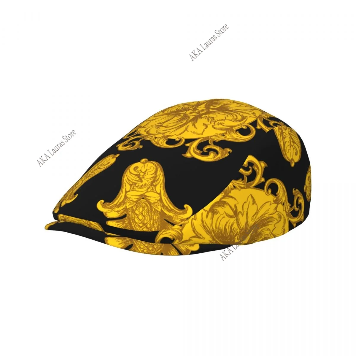 Newsboy Cap Golden-baroque-elements Vintage Casual Cap Berets Visor Gatsby Flat Ivy Hat Elegant Men's Beret