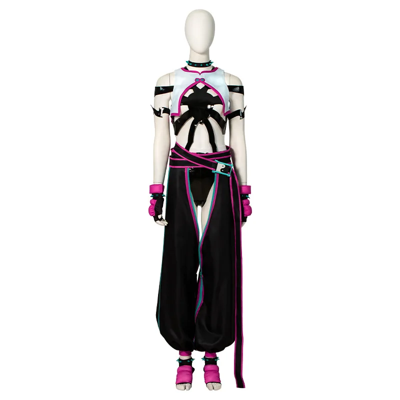 Juri Han Cosplay Costume Fighter Game SF 6 Outfits Halloween Carnival Party Clothes Disguise Roleplay Women Fantasia Outfits