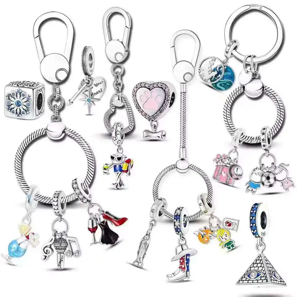 202 5 جديد 925 الفضة Llavero محظوظ الخنفساء مفتاح قلادة خرز تميمة صالح العلامة التجارية الأصلية سوار DIY بها بنفسك صنع المجوهرات #2