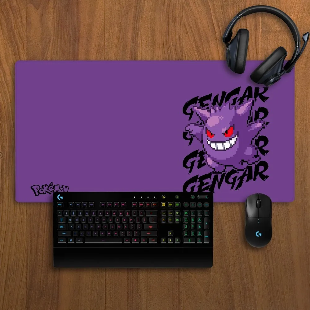 Imagem -04 - Pokémon Gengar Non-slip Mousepad Bilibili Anime Lockedge Almofada de Escrita Grande Espessada Almofada de Jogos do Estudante do Escritório