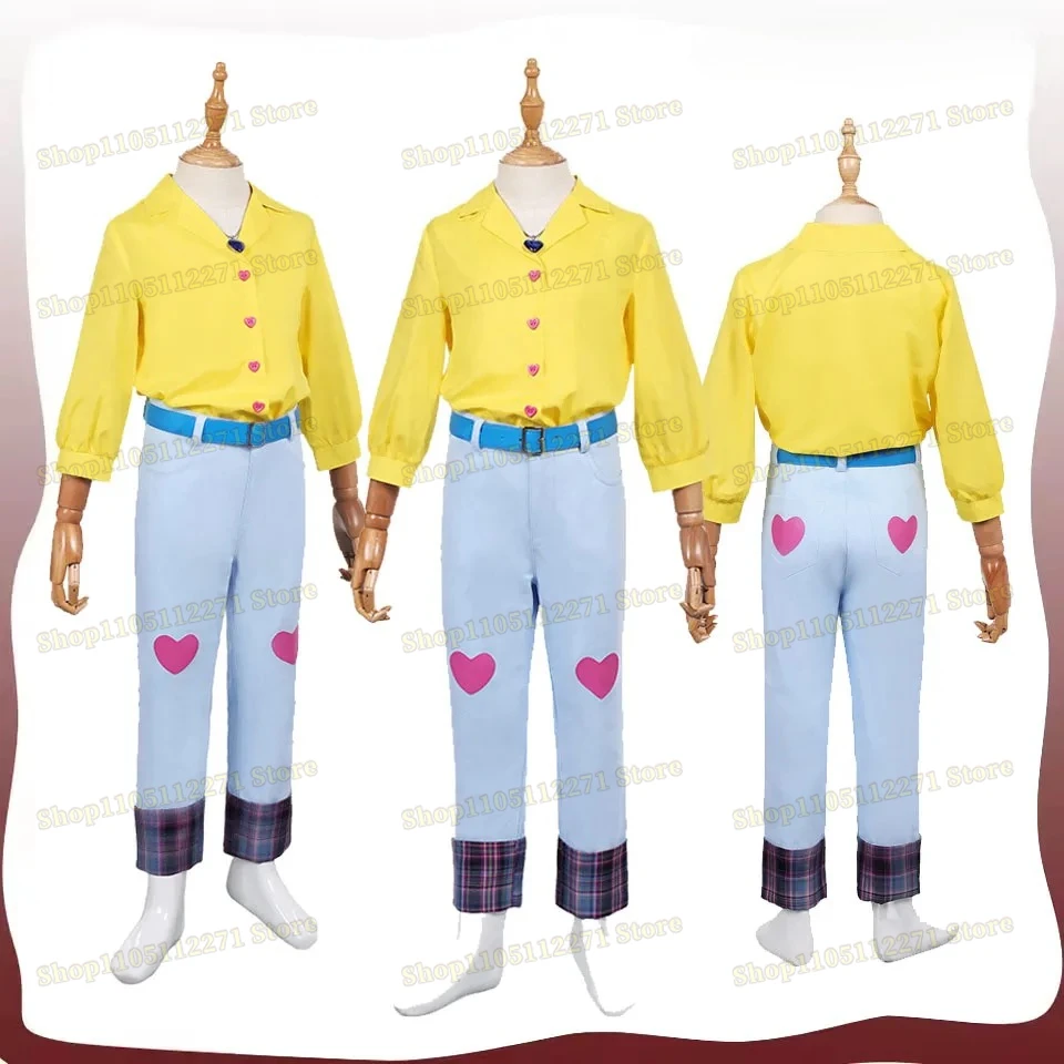 

Kids Romance Cosplay Costume Boys Group Demons Cartoon Hunters Fantasia Shirt Pants Necklace Outfits Halloween Carnival Suit