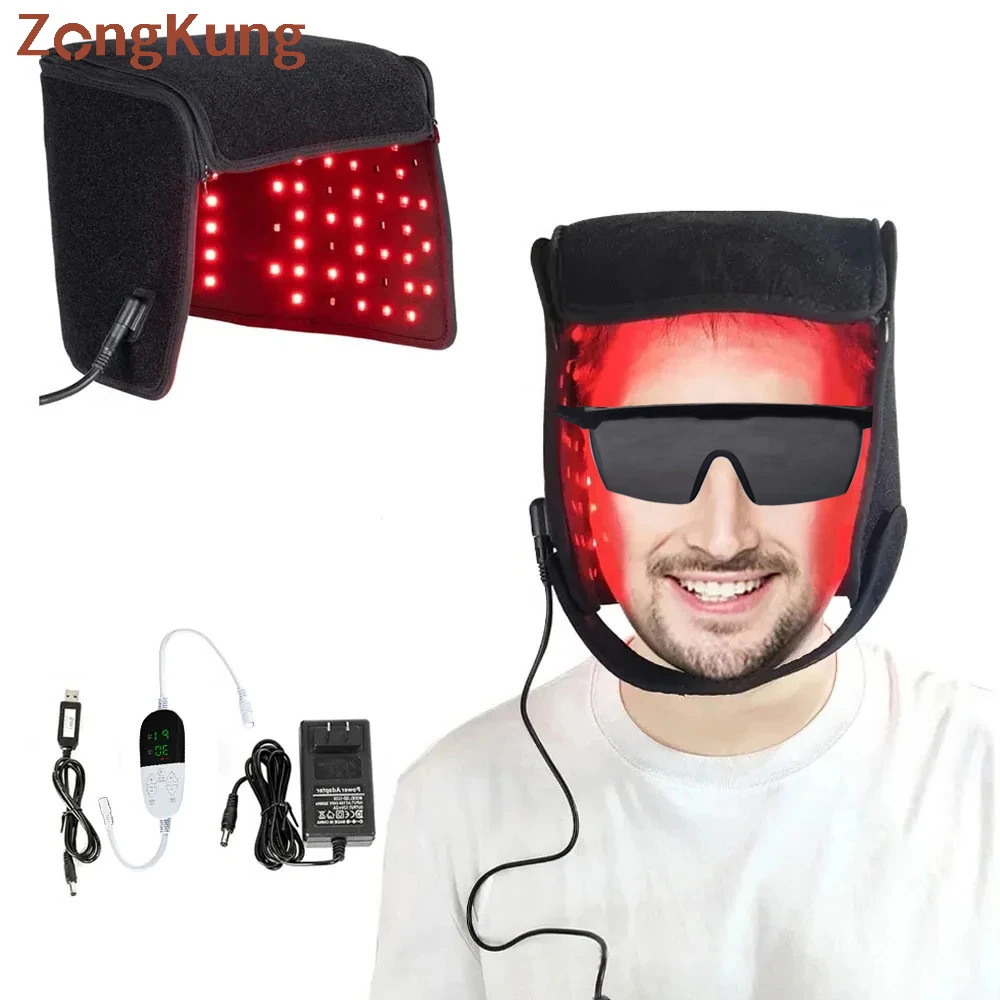 USB Plug-in Model LED Red Infrared Light Therapy Cap for Hair Growth Hat Device for Hair Loss Treatment Physiotherapy Equipment