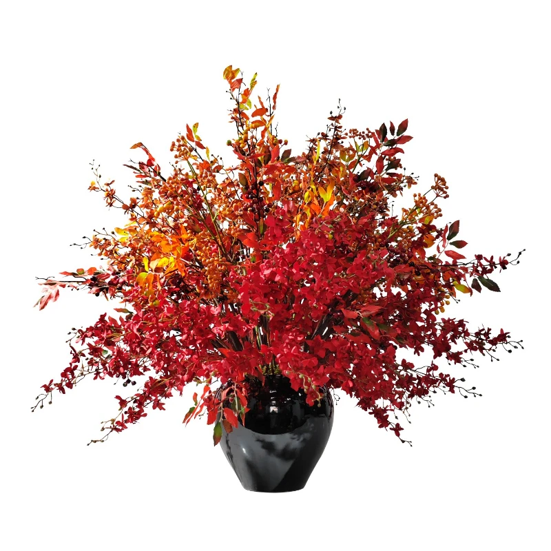 

New Chinese style dancing orchid simulation flower hotel dining table welcome ornament