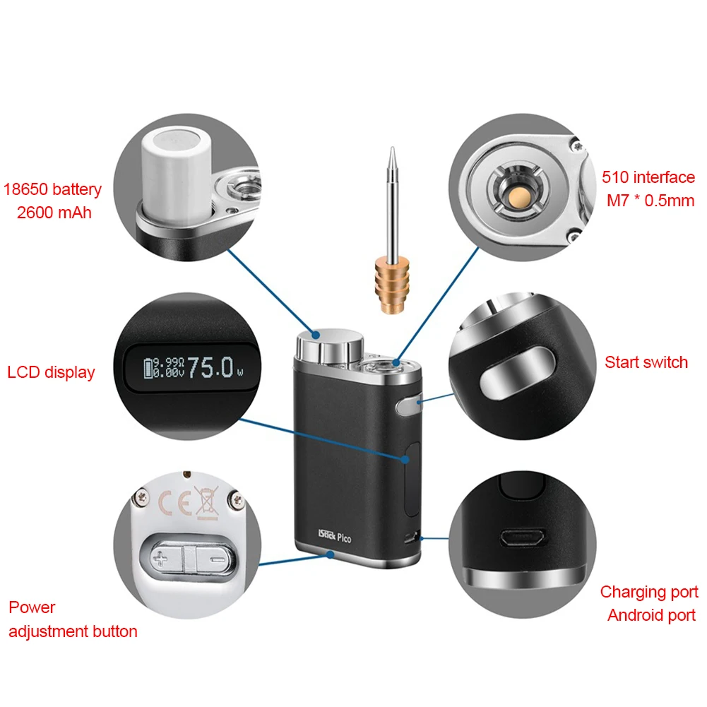 Imagem -05 - Mini Ferro de Solda Recarregável Portátil Usb Bateria sem Fio de Alta Potência ao ar Livre Ferramentas de Solda