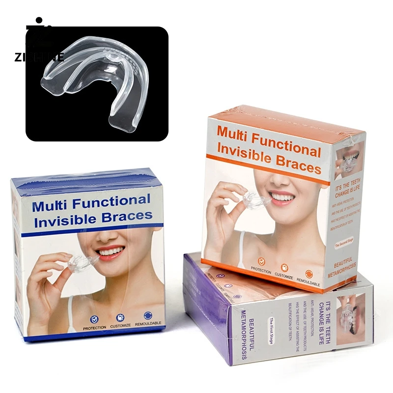 

Orthodontic braces smile orthodontic trainer instant silicone dental retainer mouth guards overbite correction three stages