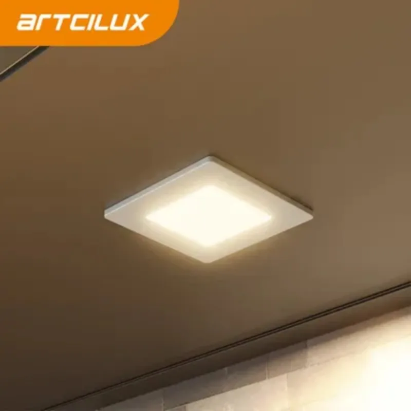 

3-year warranty LED Recessed Under Cabinet Light Square Panel Spotlight Surface Mount for Kitchen Closet Showcase