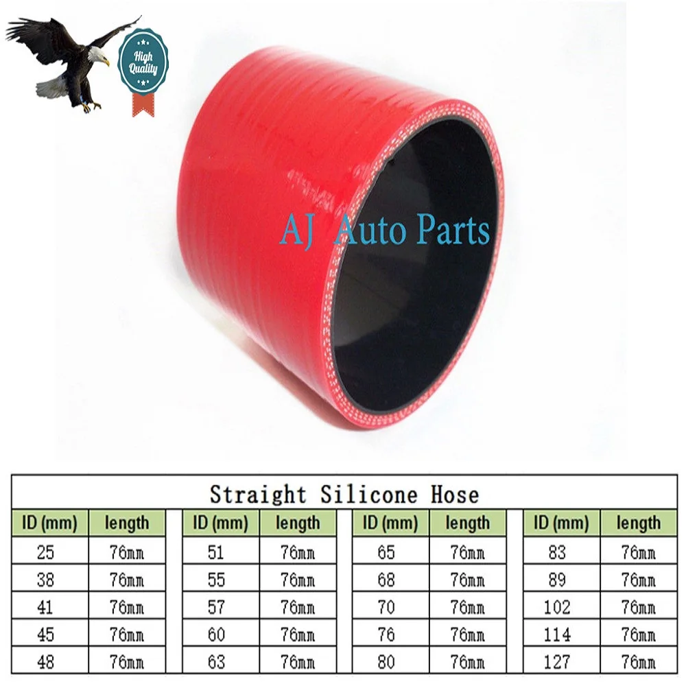 Прямые силиконовые шланги, комплекты для разъема автомобильного интеркулера, турбовпускной трубы, муфта, универсальный шланг-красный