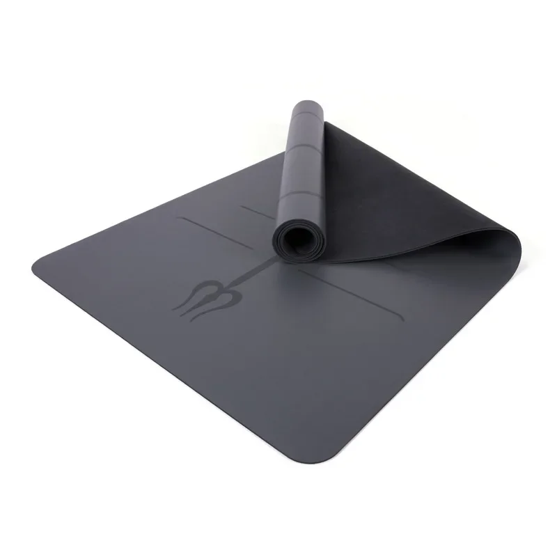 

Black professional fitness mat, environmentally friendly and thickened for men's sports shock absorption