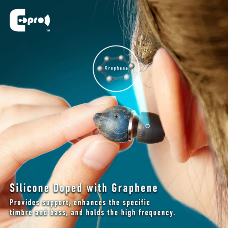 3 أزواج من فوهة ePro EP01 4.7 مم S/M/L بديلة من السيليكون على شكل قرن حاصلة على براءة اختراع لسماعات الأذن مقاس 4.9-7 مم/TWS IEMs