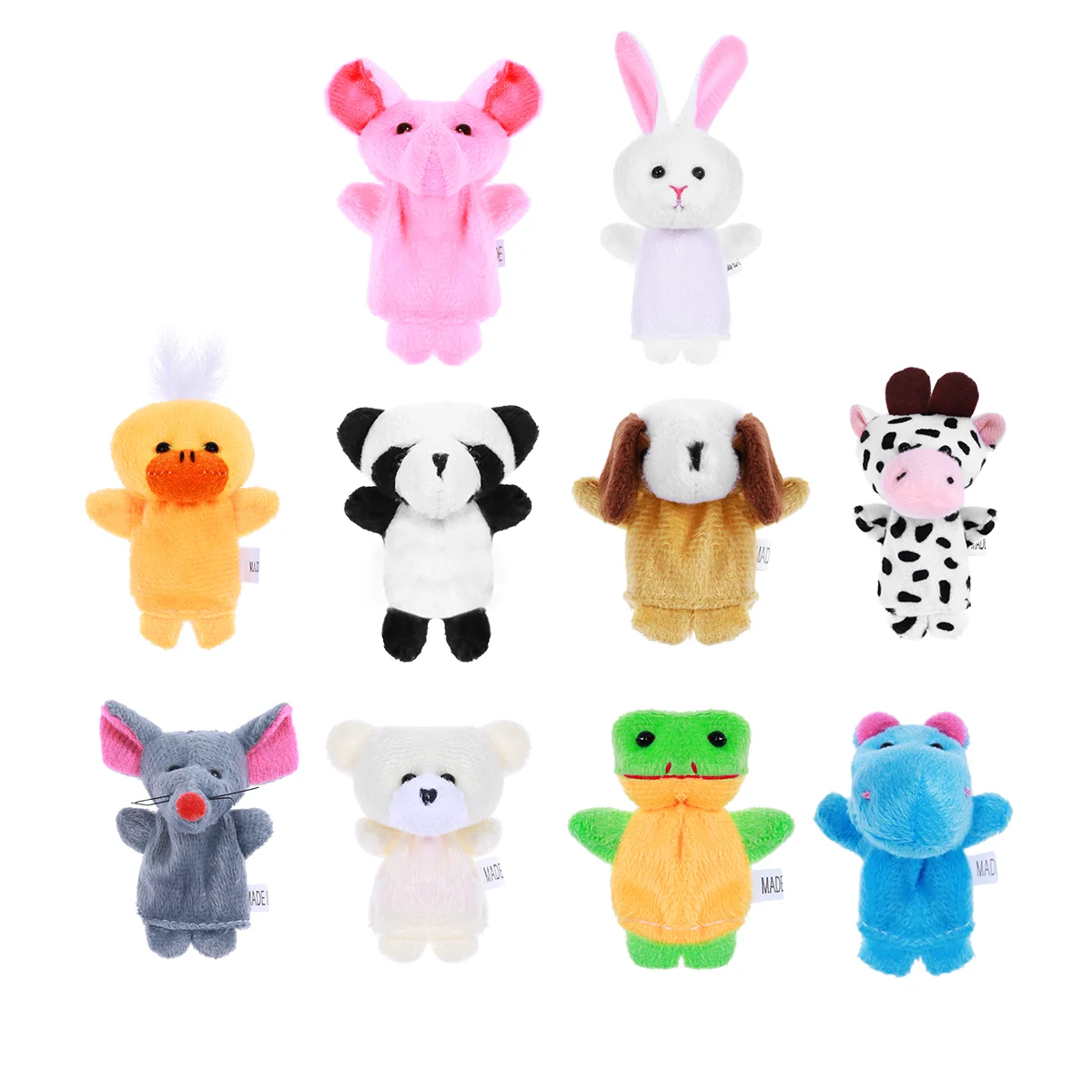 

WINOMO 10pcs Cartoon Animal Finger Puppets Dolls Props Toys (Random Pattern)