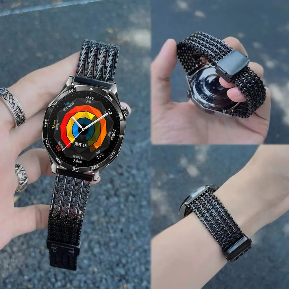 22MM Milanese Magnetische Armband Für Huawei Uhr 5/GT5/GT4/GT3 3Pro 46mm Edelstahl metall Armband Für Xiaomi Uhr S4 S3 S2