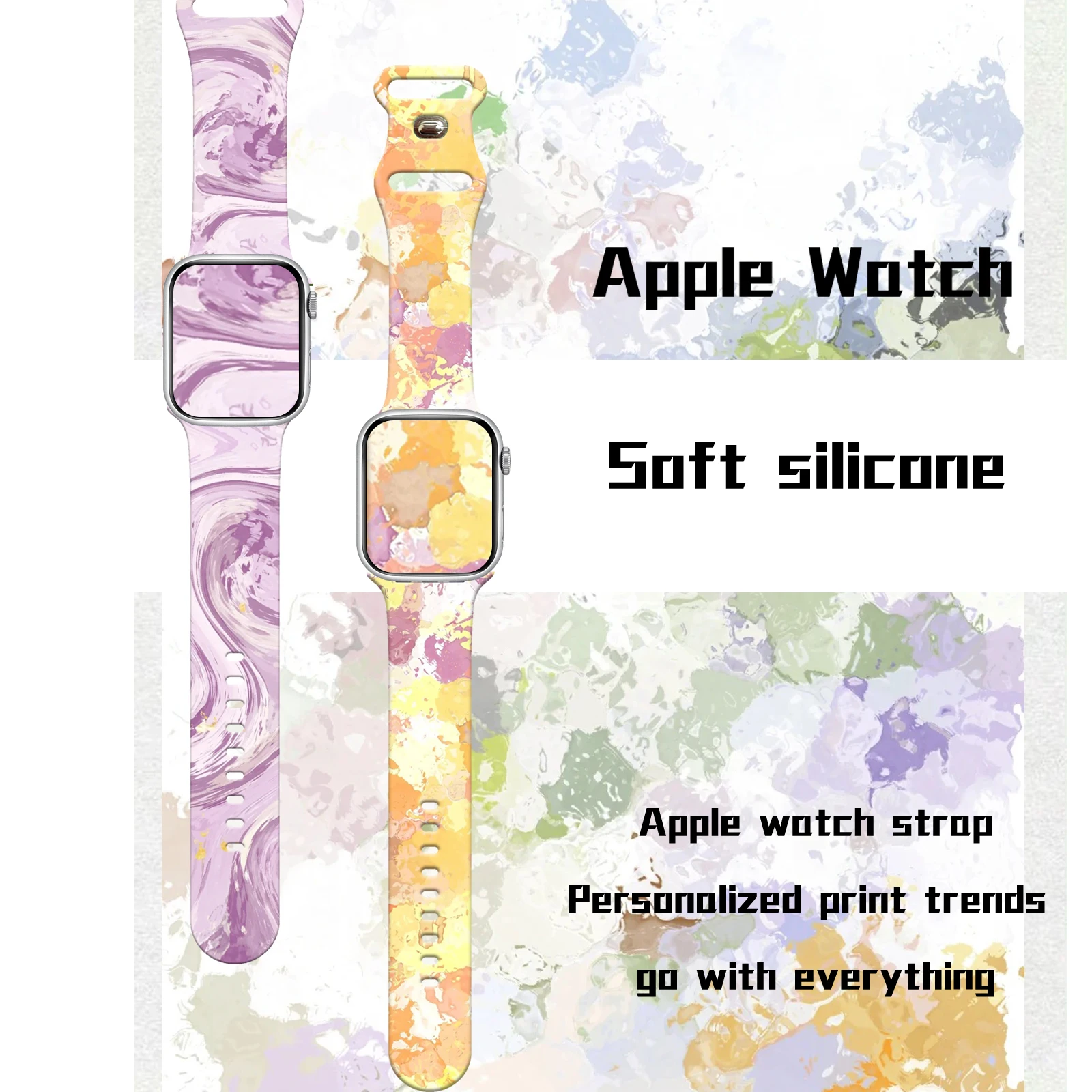 

Summer Bubble Printed Strap for Apple Watch 11 10 9 8 Watchband Replaceable Bracelet for iWatch 42mm 41mm 40mm 38mm Band