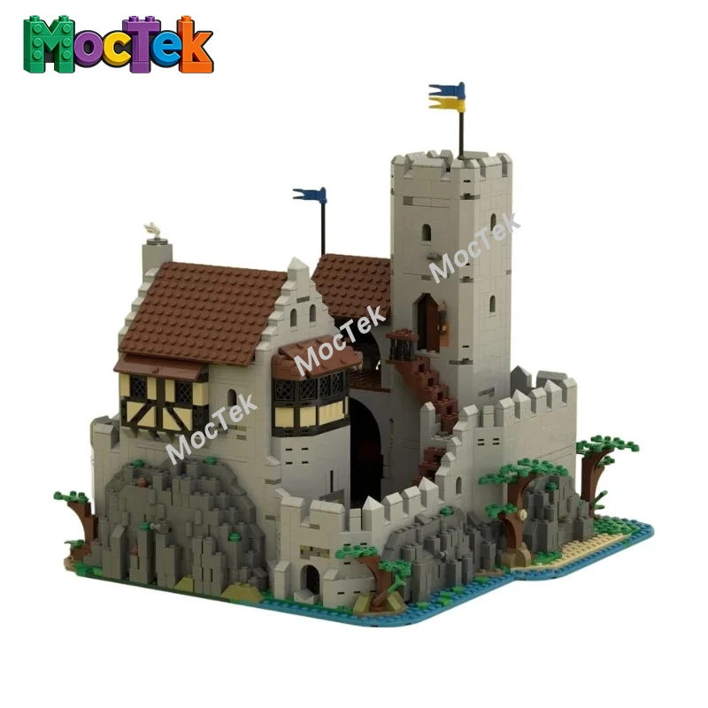 

Medieval Fortification Castle Bergfried Building blocks create realistic ancient castle structure for desktop display collection