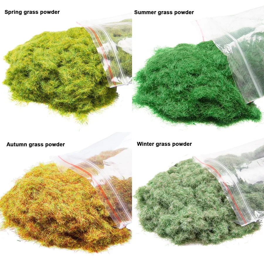 

3MM Nylon Static Tufts Simulation viscose Moss Grass Powder Plants For Flocking Powder Sand Table Landscape Materials