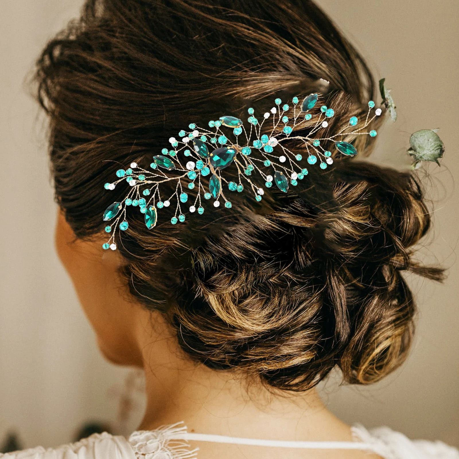 

Stylish Rhinestone Comb Wedding Accessories Bride Ornaments for Women Elegant Decorative Bridal Hair Combs Aesthetic Hair