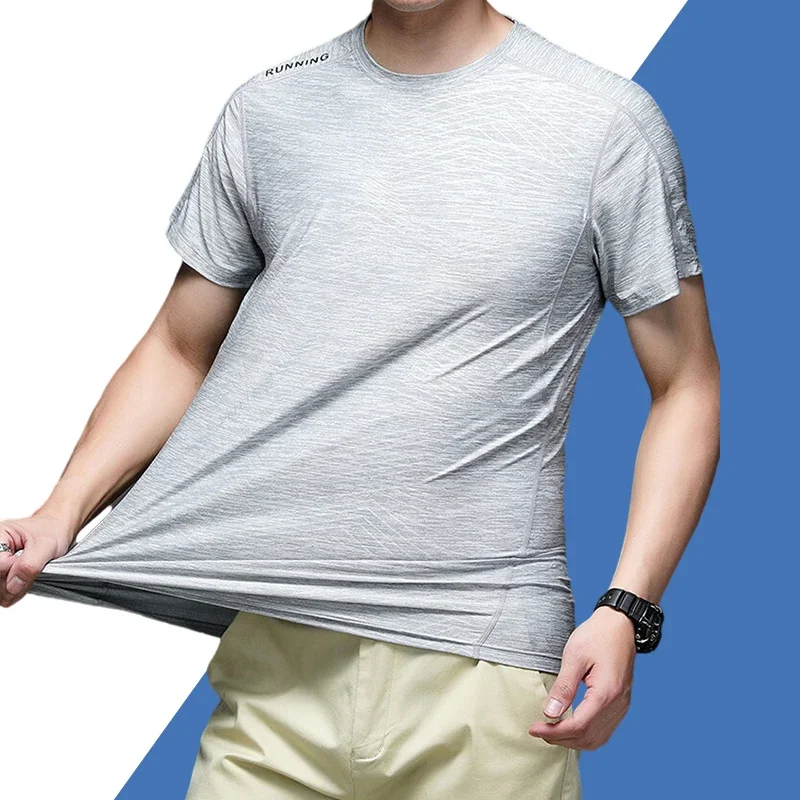 Men Badminton Top Quick Drying Boxing Training Sport Shirt Outdoor Casual Running T-shirt Summer Workout Clothes Football Tee
