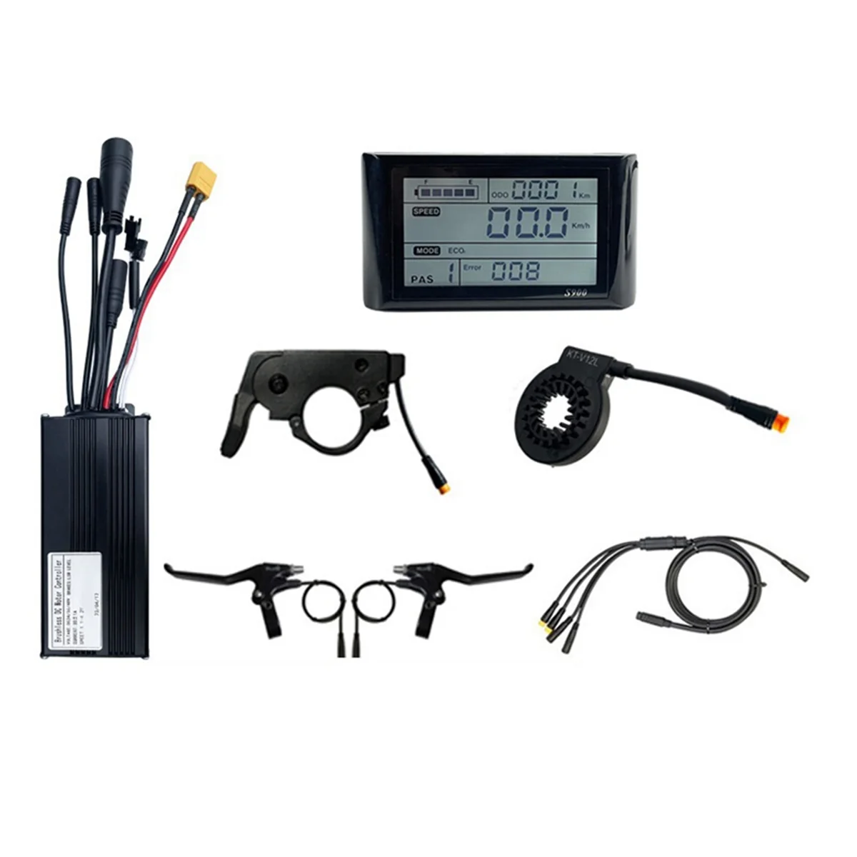 36/48V Bicycle Lithium Battery Modification Accessories 1000W 30A Three-Mode Waterproof Small Kit S900 LCD Instrument