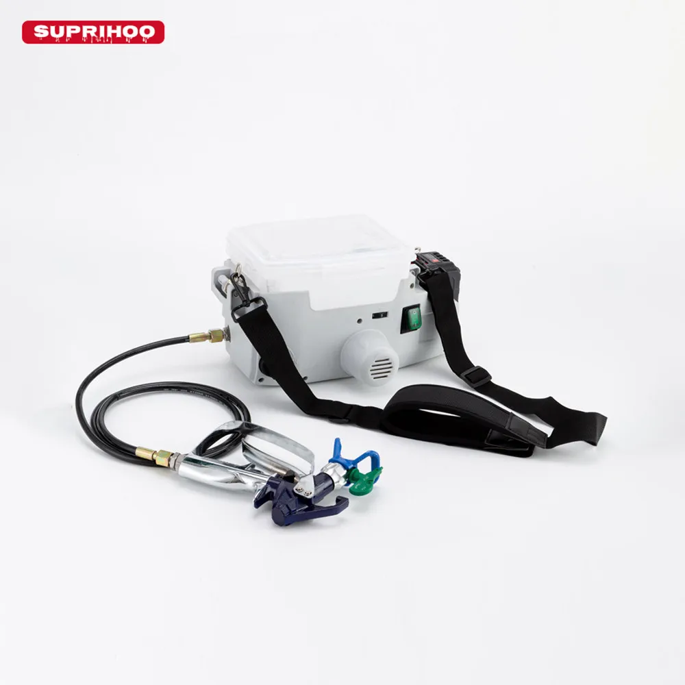 Spruzzatrice Airless ricaricabile zaino mobili strumento di spruzzatura della parete vernice regolabile a 6 velocità/vernice in lattice