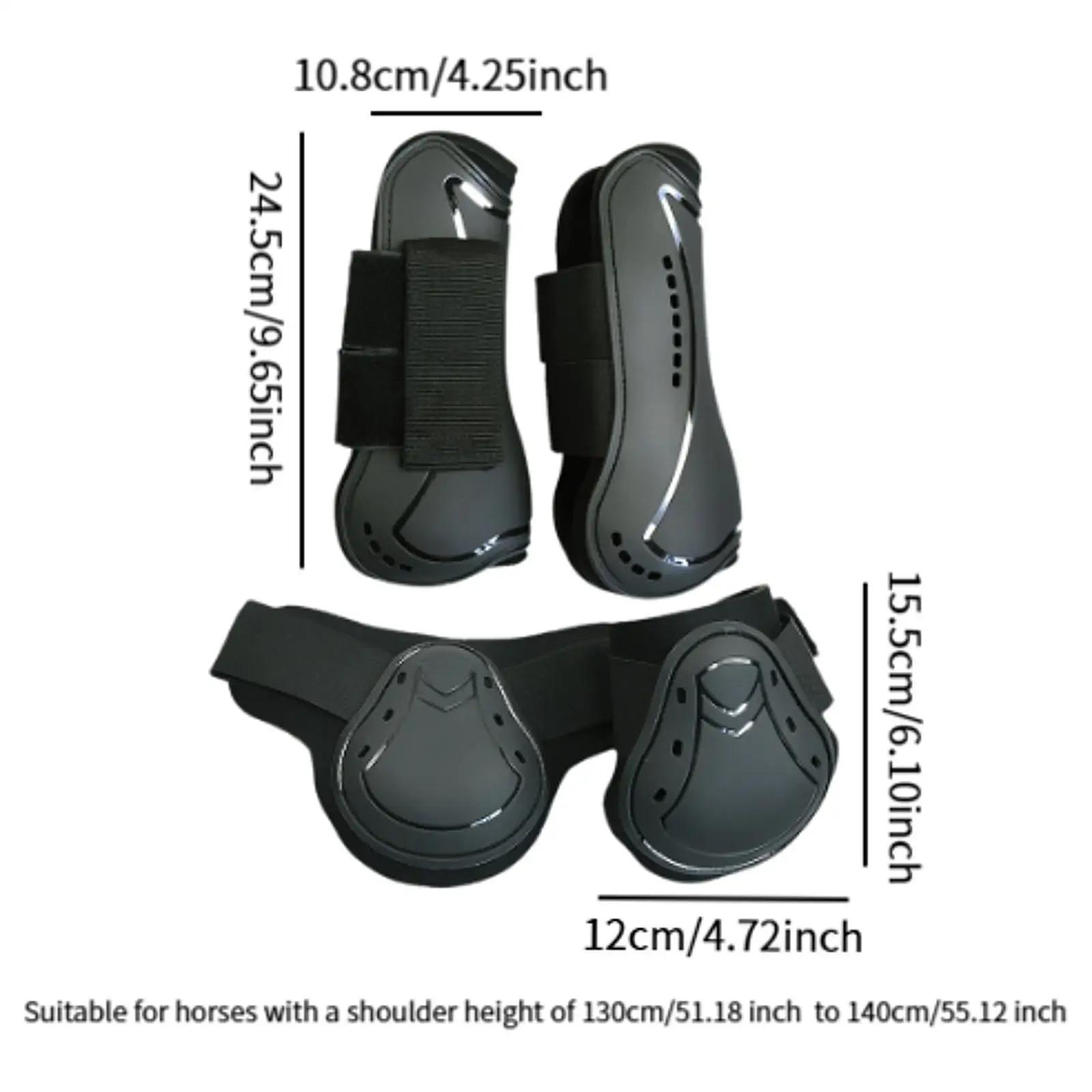 4 Pieces Horse Tendon Boots Horse Boots for Front and Hind Legs Professional