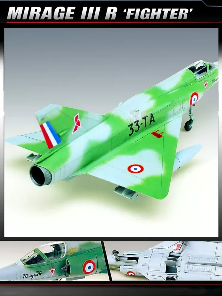 Accueil 1/48 modèle d'assemblage 12248 Mirage III R avion de reconnaissance Kit de modèle d'avion