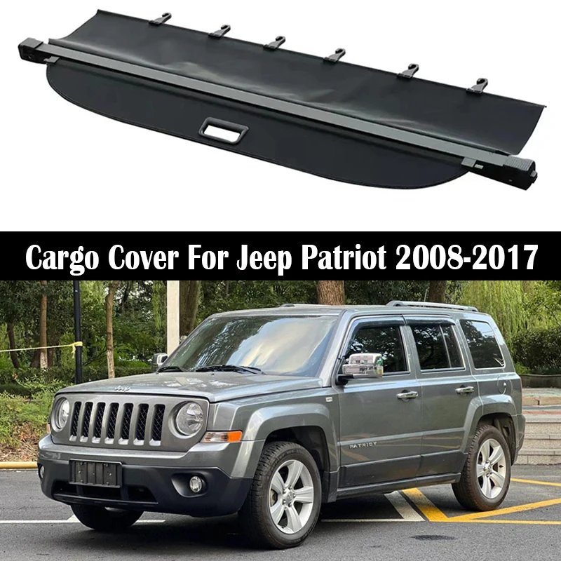 

Rear Trunk Cargo Cover For Jeep Patriot 2008-2017 Shield Shade Curtain Partition Board Privacy Blinds Security Accessories