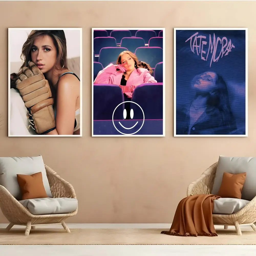 Tate M-McRae Singer Poster Peel And Stick Matte Self Adhesive PVC Easy Apply Removable Waterproof Frameless Home Decor