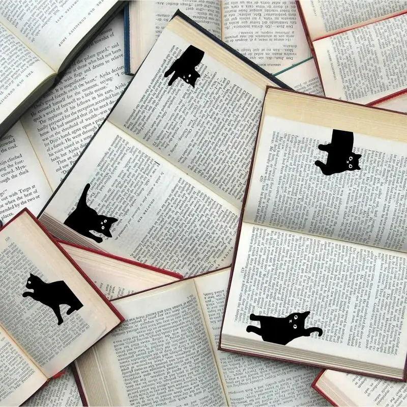 Bookmarks Magnetic 7 Pieces Book Marks Clips Cat Shaped Cute Magnetic Book Page Marks Clip Set For Teachers Students Book Lovers