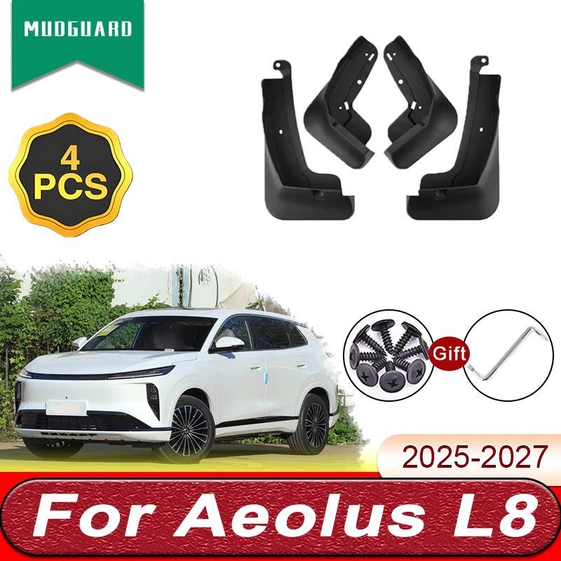 

4 PCS Mud Flaps For Aeolus L8 Haoji Dongfeng Huge PHEV 2025 2026 2027 Auto Mudflaps Splash Guards Front Rear Fender Mudguards