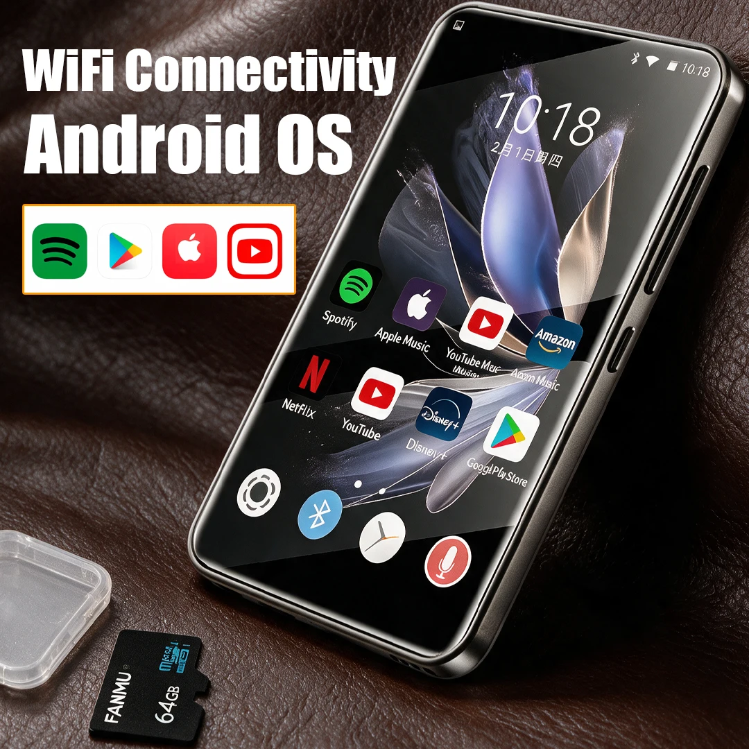 android-10-1080p-mp4-player4''-wi-fi-bluetooth-octa‑core-processor-youtube-deezer-spotify-apple-music-play-store-download-80g